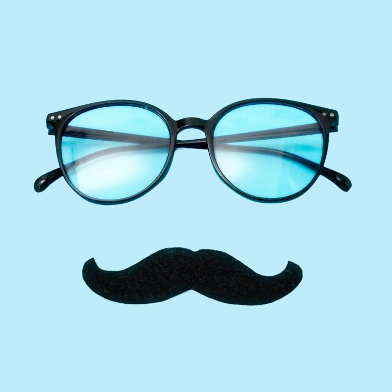 Moustache with glasses